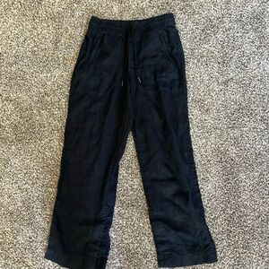 ATHLETA Women's Black Wide Leg Linen Pants